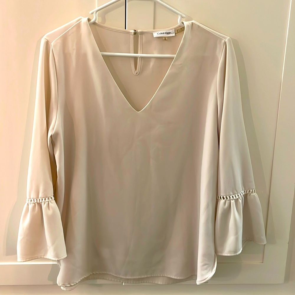 Calvin Klein cream blouse